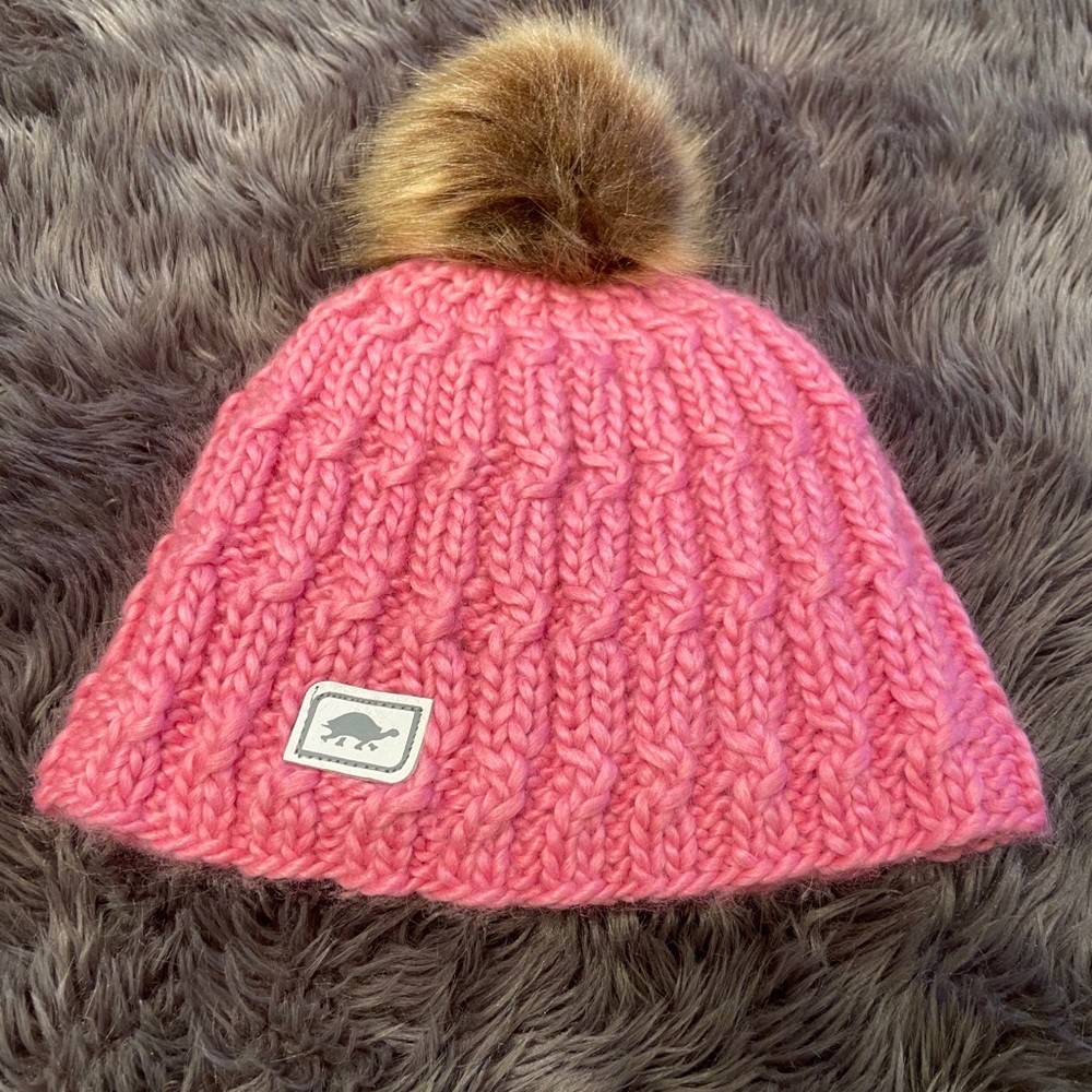 Pink Turtlefur Beanie with Fleece Lining